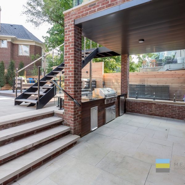 Deck Design with Outdoor Kitchen Toronto Custom Decks